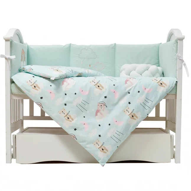Постільний комплект 7 ел Twins Fluffy Puffy 4076-TFP-14, mint